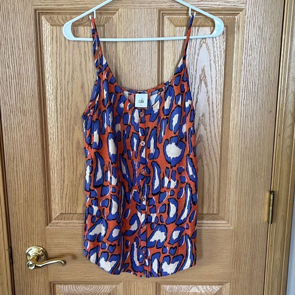 CAbi Isla Animal Print Cami Tank Size Small - Picture 2 of 6